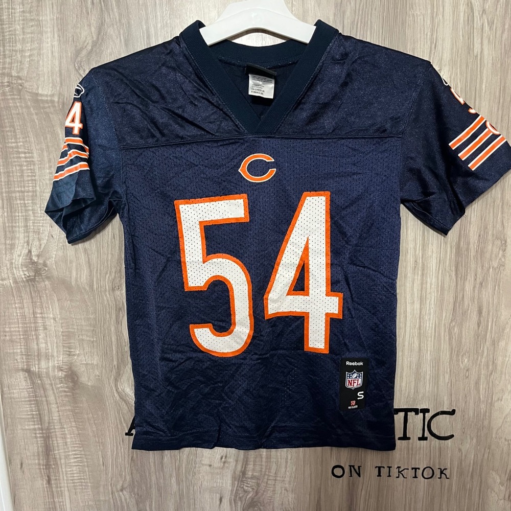 Vintage  Youth Reebok NFL Chicago Bears Urlacher Football Jersey Size S 8
